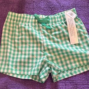 Old Navy Green Checkered Kids Shorts